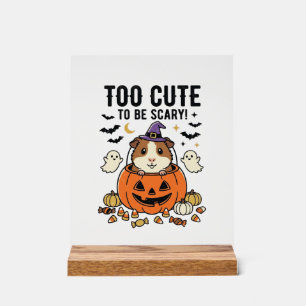 Halloween Meerschweinchen zu süß um gruselig zu se Acrylschild
