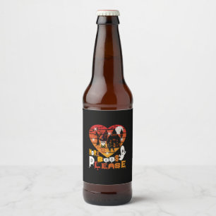 Halloween Mehr Boos bitte Bierflaschenetikett