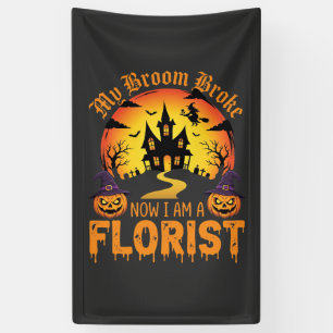 Halloween Mein Besen Brach Florist Hexe Banner