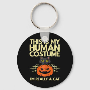 Halloween mein menschliches Kostüm in einem Kat-Ko Schlüsselanhänger