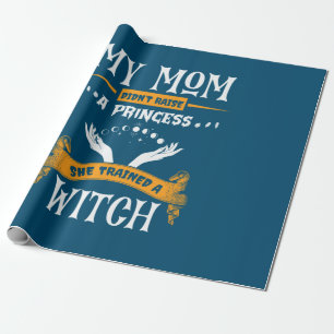 Halloween Meine Mama hat eine Hexe zum Geburtstag  Geschenkpapier