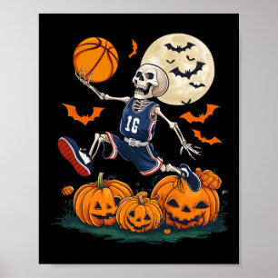 Halloween Men Boys Basketball spielen Poster
