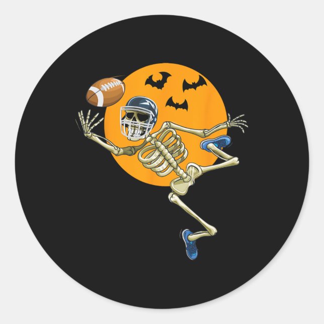 Halloween Men Boys Foot Runder Aufkleber (Vorderseite)