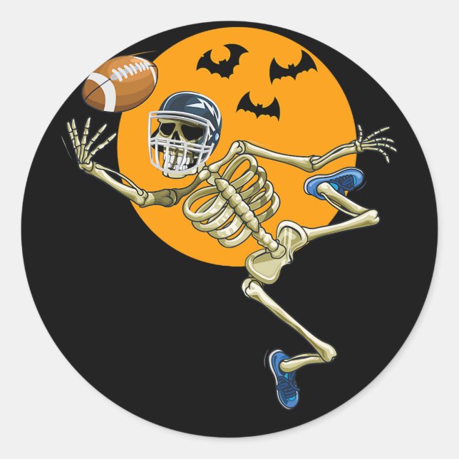Halloween Men Boys Foot Runder Aufkleber (Vorderseite)