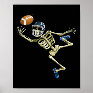 Halloween Men Boys Footll Skelett Poster