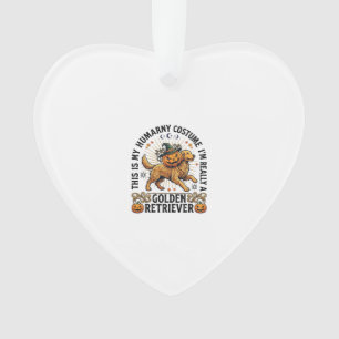 Halloween-Menschenkostüm Golden Retriever Kürbis W Ornament