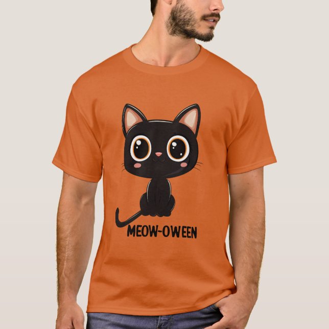 Halloween Meow T-Shirt (Vorderseite)