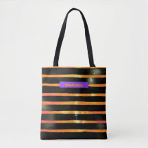Halloween Metallic Stripe Personalisiert Trick Lec