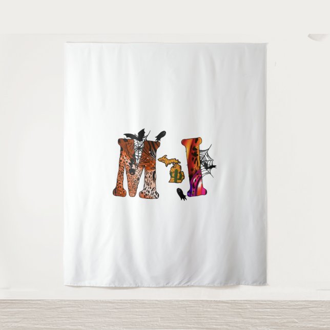 Halloween Michigan Wandteppich (Vorderseite)