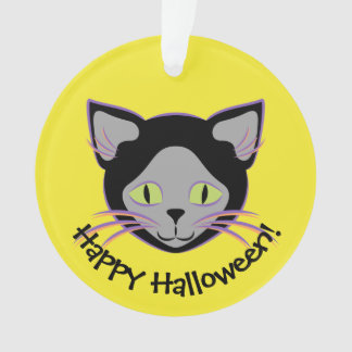 Halloween mignonne visage de chat noir