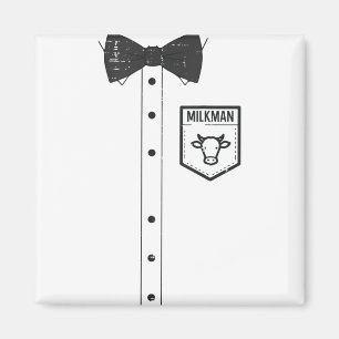Halloween Milkman Pocket Funny Milk Kostüm Unifor Magnet