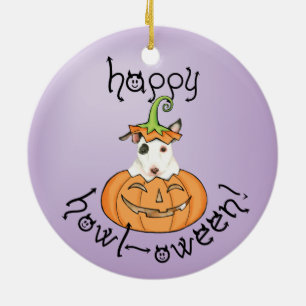 Halloween Mini Bull Terrier Keramik Ornament