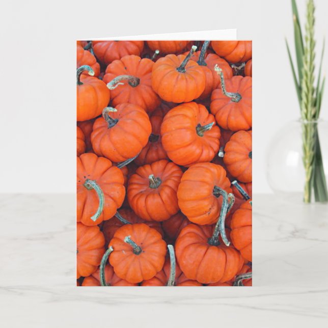 Halloween Mini Pumpkin Pattern Photo Karte (Vorderseite)