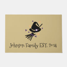 Halloween Minimalistische Hexe und Broom