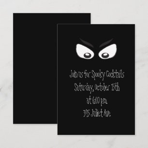 Halloween Minimalistische Niedliche Whimsical Ghos Einladung