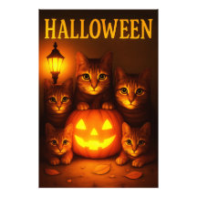 Halloween mit Cat Orange Digital Art