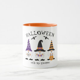 Halloween mit meinen Gnomen Lila Orange Tasse