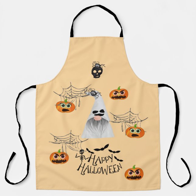 Halloween mit Pumpkins Geister Spinnen und Webs Schürze (Vorderseite)