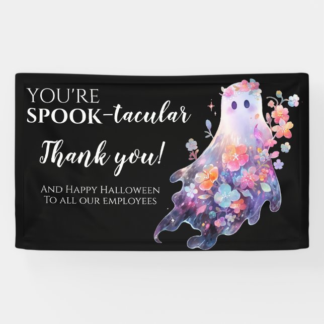 Halloween-Mitarbeiter - Danke Banner (Horizontal)
