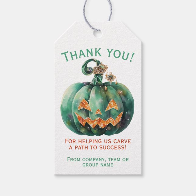 Halloween Mitarbeiter-Dankeschön Geschenkanhänger (Vorderseite)
