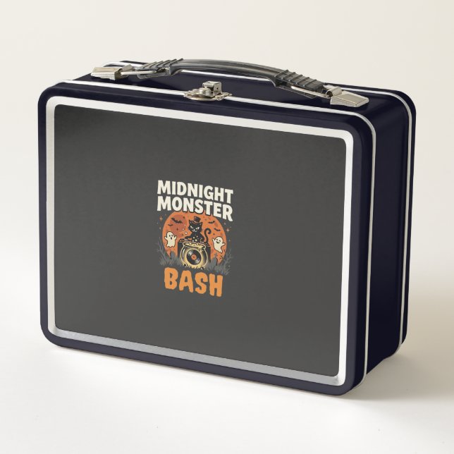 Halloween Mitternacht Monster Bash Metall Brotdose (Vorderseite)
