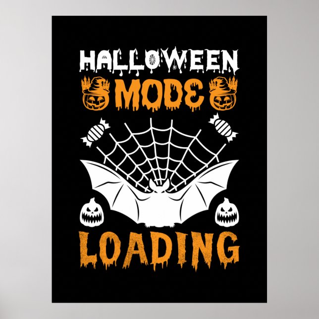 Halloween Mode Loading Geburtstag Poster (Vorne)