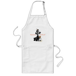 Halloween Modebild mit Besen Lange Schürze