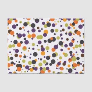 Halloween Modern Polka Dots in Orange Green Lila Seidenpapier