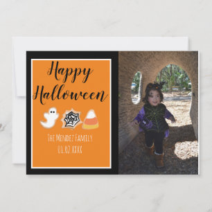 Halloween Moderne Gebackene Kekse Fotokarte Feiertagskarte