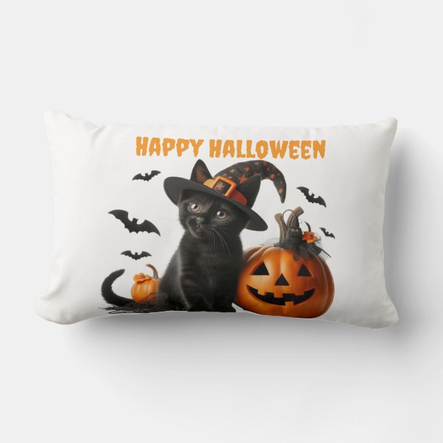 Halloween Modjo White Lendenkissen (Vorderseite)