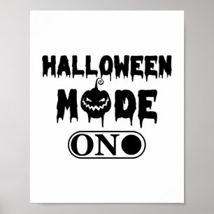 Halloween-Modus Ein - Party Halloween Kürbis Poster
