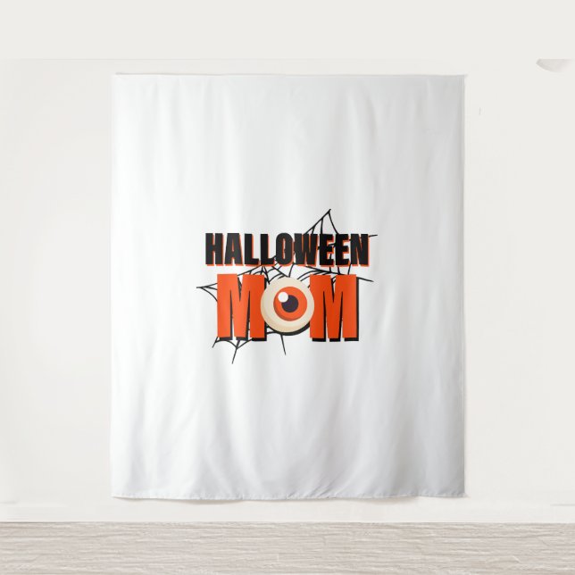 Halloween Mom Wandteppich (Vorderseite)