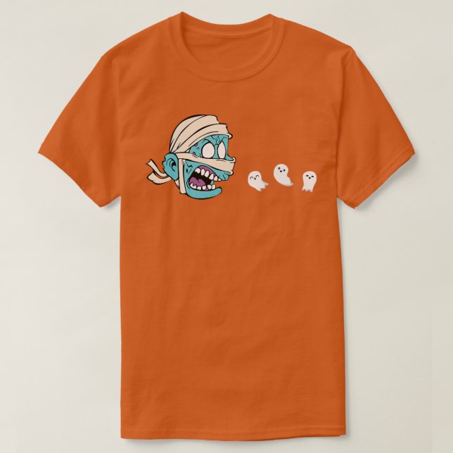 Halloween Mommy Eating Ghost Gamer Männer Frauen K T-Shirt (Design vorne)