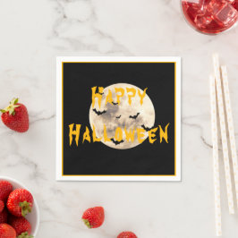 Halloween-Mond-Fledermäuse Serviette