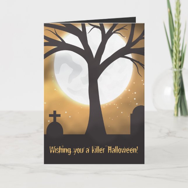 Halloween-Mond Karte (Vorderseite)
