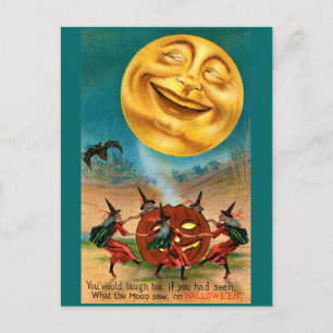 Halloween Mond Postkarte