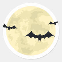 Halloween Mond und Fledermäuse