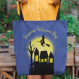 Halloween Mondlicht Fliegende Hexe Gruseliges Desi Tasche