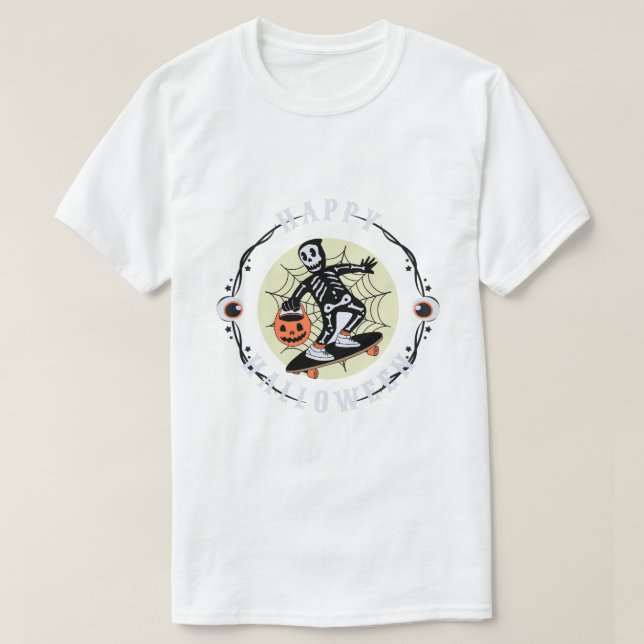 Halloween Mondschein verbirgt Geister. T-Shirt (Design vorne)