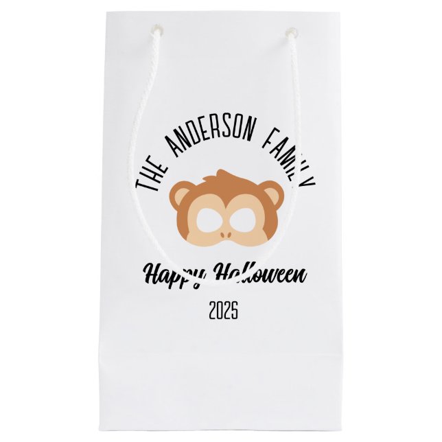 Halloween Monkey Masquerade Kostüm Kleine Geschenktüte (Vorderseite)