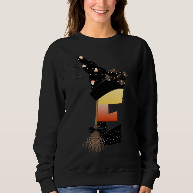 Halloween Monogram Letter E Sweatshirt (Vorderseite)