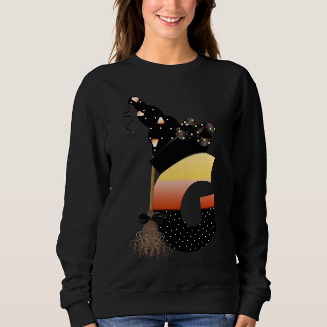 Halloween Monogram Letter G Sweatshirt (Vorderseite)