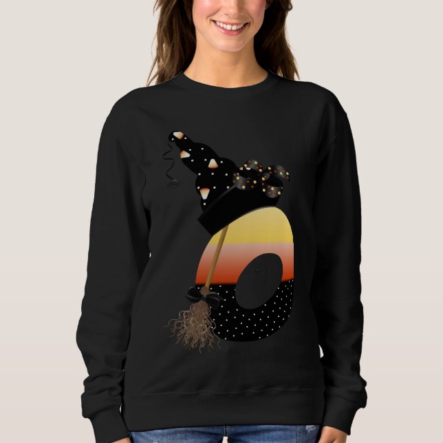Halloween Monogram Letter O Sweatshirt (Vorderseite)