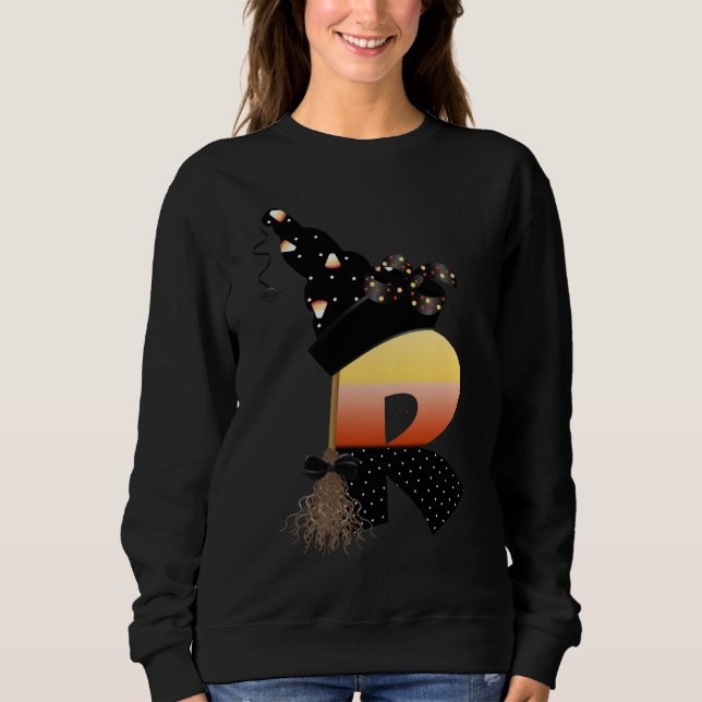 Halloween Monogram Letter R Sweatshirt (Vorderseite)