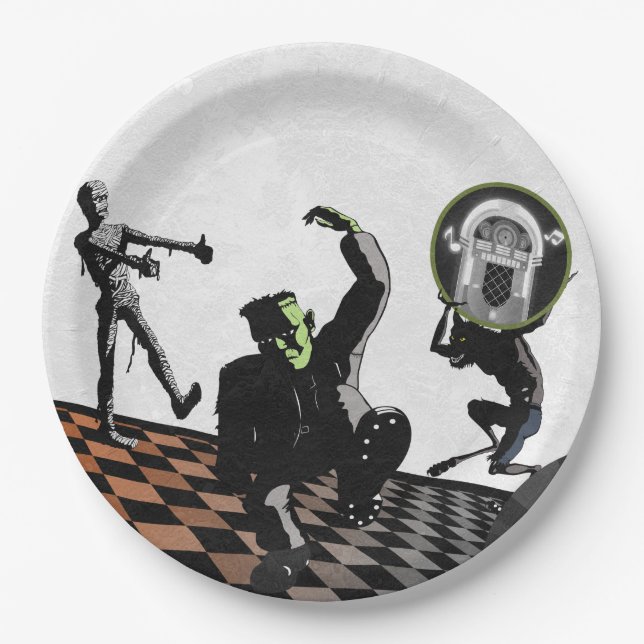 Halloween Monster Bash Party Pappteller (Vorderseite)