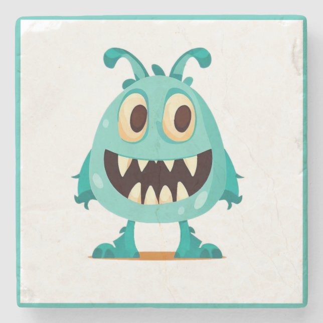 Halloween/Monster/Cartoon Steinuntersetzer (Vorderseite)