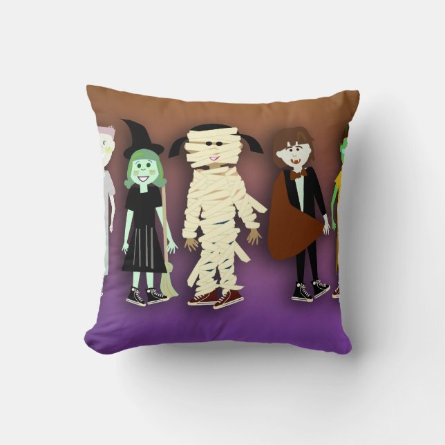 Halloween-Monster-Charaktere des Niedlichen Cartoo Kissen (Vorderseite)