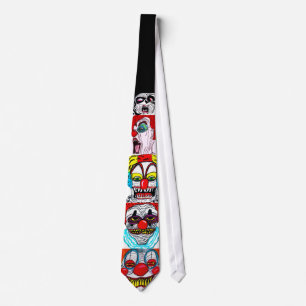 HALLOWEEN-MONSTER-CLOWNS-Krawatte Krawatte