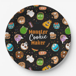 Halloween Monster Cookie macht Spaß Pappteller