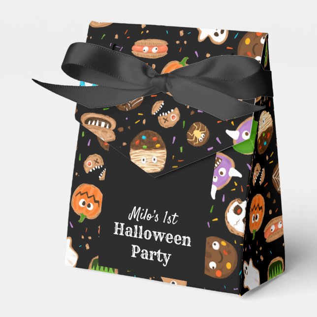 Halloween Monster Cookies Spaß Kinder Party Geschenkschachtel (Vorderseite)